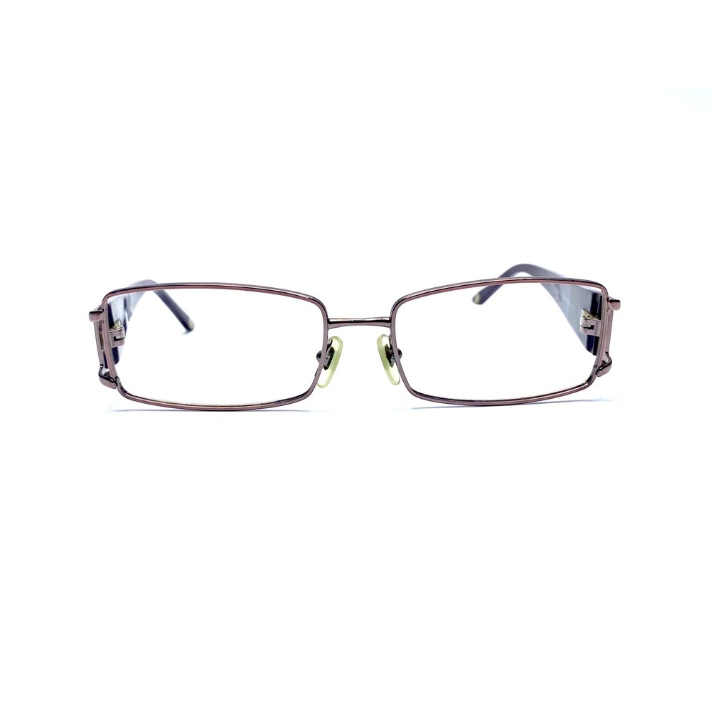 Versace Rose Metal Rectangular Glasses Burgundy Temple MOD 1163-B 1333 52 16 130